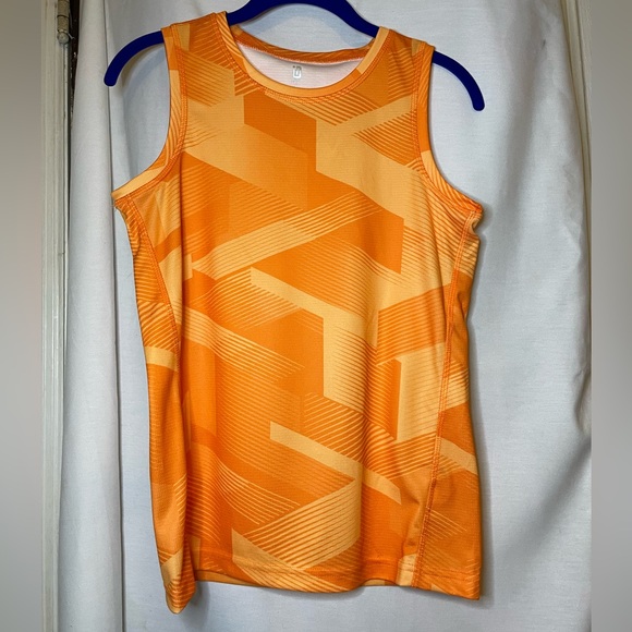 Ideology Other - NWT Ideology Juniors Boys Youth Orange Abstract Geometric Tank Top Size L